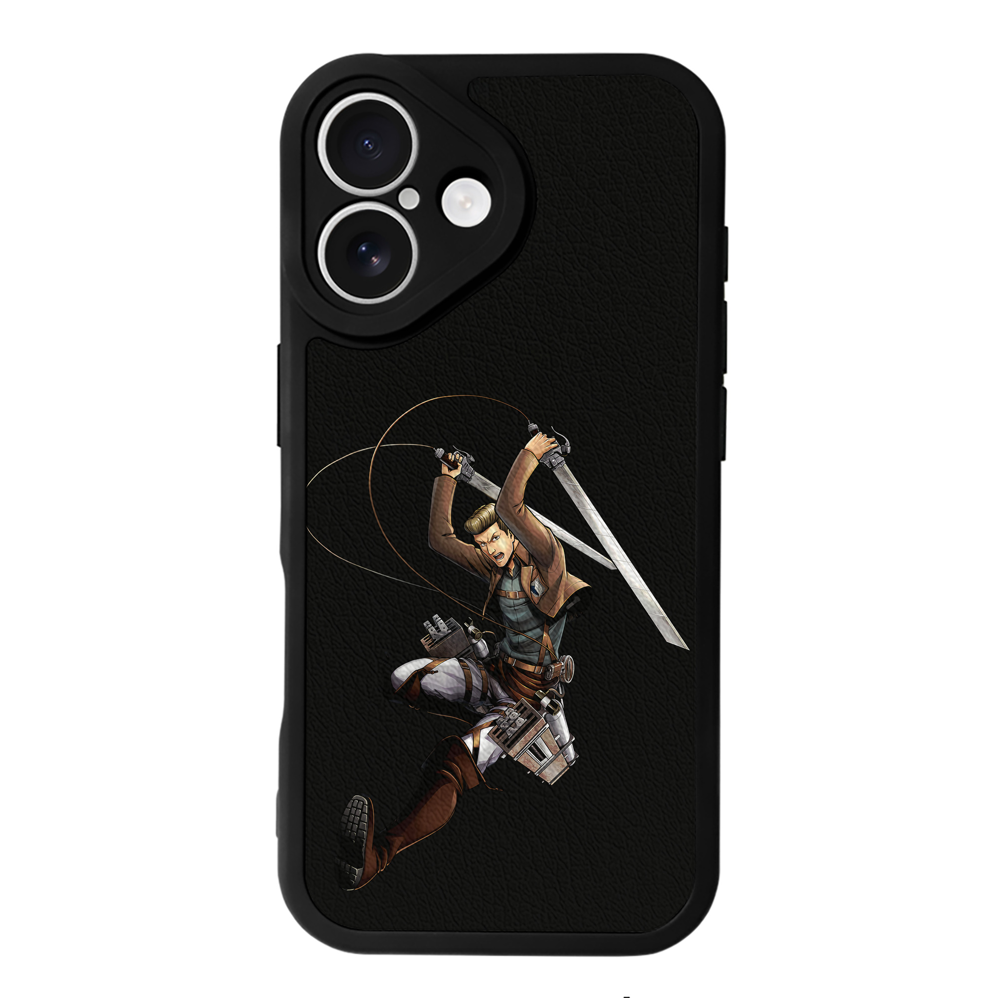 （画像用） 進撃の巨人 Attack on Titan 【iPhone 16シリーズ対応】シリコンスマホケース（レザー調） 材質：シリコン